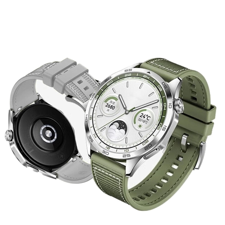 Cinturino per orologio in silicone intrecciato ibrido in nylon, dimensioni: 22 mm, For Huawei Watch GT4 46mm