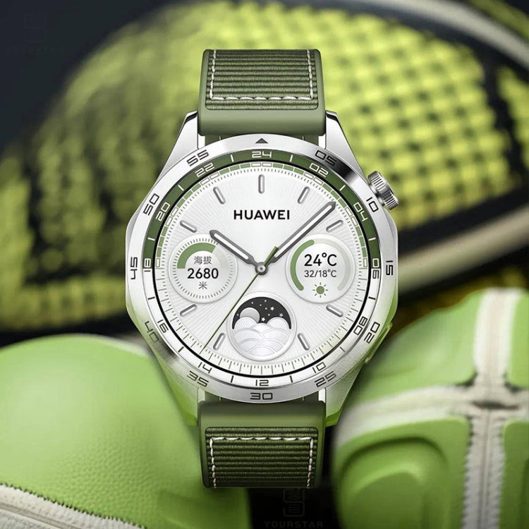 Cinturino per orologio in silicone intrecciato ibrido in nylon, dimensioni: 22 mm, For Huawei Watch GT4 46mm