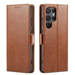 Custodia per telefono Fierre Shann PU in vera pelle con texture, For Samsung Galaxy A15 5G, For Samsung Galaxy A55 5G, For Samsung Galaxy A35 5G, For Samsung Galaxy S24 Ultra 5G, For Samsung Galaxy S24+ 5G, For Samsung Galaxy S24 5G