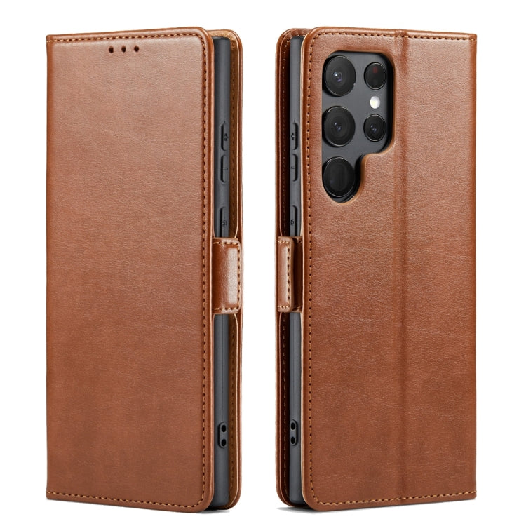 Custodia per telefono Fierre Shann PU in vera pelle con texture, For Samsung Galaxy A15 5G, For Samsung Galaxy A55 5G, For Samsung Galaxy A35 5G, For Samsung Galaxy S24 Ultra 5G, For Samsung Galaxy S24+ 5G, For Samsung Galaxy S24 5G
