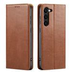 Custodia per telefono Fierre Shann PU in vera pelle con texture, For Samsung Galaxy A15 5G, For Samsung Galaxy A55 5G, For Samsung Galaxy A35 5G, For Samsung Galaxy S24 Ultra 5G, For Samsung Galaxy S24+ 5G, For Samsung Galaxy S24 5G