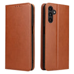 Custodia per telefono Fierre Shann PU in vera pelle con texture, For Samsung Galaxy A15 5G, For Samsung Galaxy A55 5G, For Samsung Galaxy A35 5G, For Samsung Galaxy S24 Ultra 5G, For Samsung Galaxy S24+ 5G, For Samsung Galaxy S24 5G