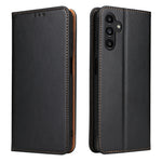 Custodia per telefono Fierre Shann PU in vera pelle con texture, For Samsung Galaxy A15 5G, For Samsung Galaxy A55 5G, For Samsung Galaxy A35 5G, For Samsung Galaxy S24 Ultra 5G, For Samsung Galaxy S24+ 5G, For Samsung Galaxy S24 5G