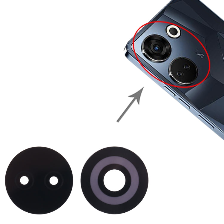 Rear Camera Lens, For Tecno Camon 20 Pro, For Tecno Camon 20, For Tecno Pop 7, For Tecno Spark Go 2023