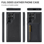 Custodia per telefono in pelle staccabile con scheda multipla RFID serie DG.MING M5, For Samsung Galaxy S22 Ultra, For Samsung Galaxy S22+, For Samsung Galaxy S22, For Samsung Galaxy S21 Ultra