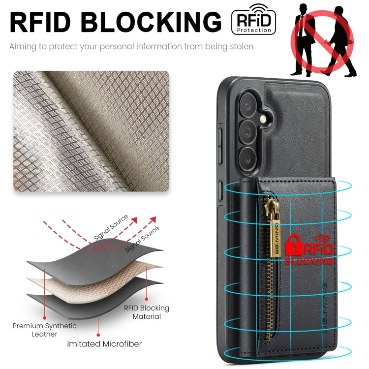 Custodia per telefono in pelle staccabile con scheda multipla RFID serie DG.MING M5, For Samsung Galaxy S24 FE 5G, For Samsung Galaxy S24 Ultra 5G, For Samsung Galaxy S24+ 5G, For Samsung Galaxy S24 5G