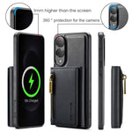 Custodia per telefono in pelle staccabile con scheda multipla RFID serie DG.MING M5, For Samsung Galaxy S25 Edge 5G, For Galaxy S25 5G, For Galaxy S25+ 5G, For Samsung Galaxy S25 Ultra 5G