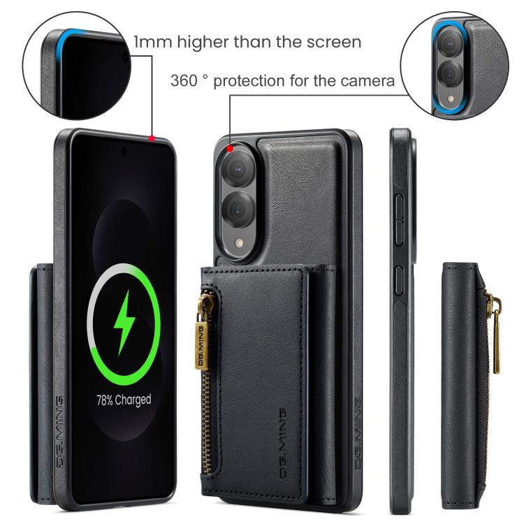 Custodia per telefono in pelle staccabile con scheda multipla RFID serie DG.MING M5, For Samsung Galaxy S25 Edge 5G, For Galaxy S25 5G, For Galaxy S25+ 5G, For Samsung Galaxy S25 Ultra 5G