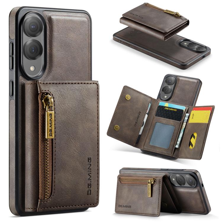 Custodia per telefono in pelle staccabile con scheda multipla RFID serie DG.MING M5, For Samsung Galaxy S25 Edge 5G, For Galaxy S25 5G, For Galaxy S25+ 5G, For Samsung Galaxy S25 Ultra 5G