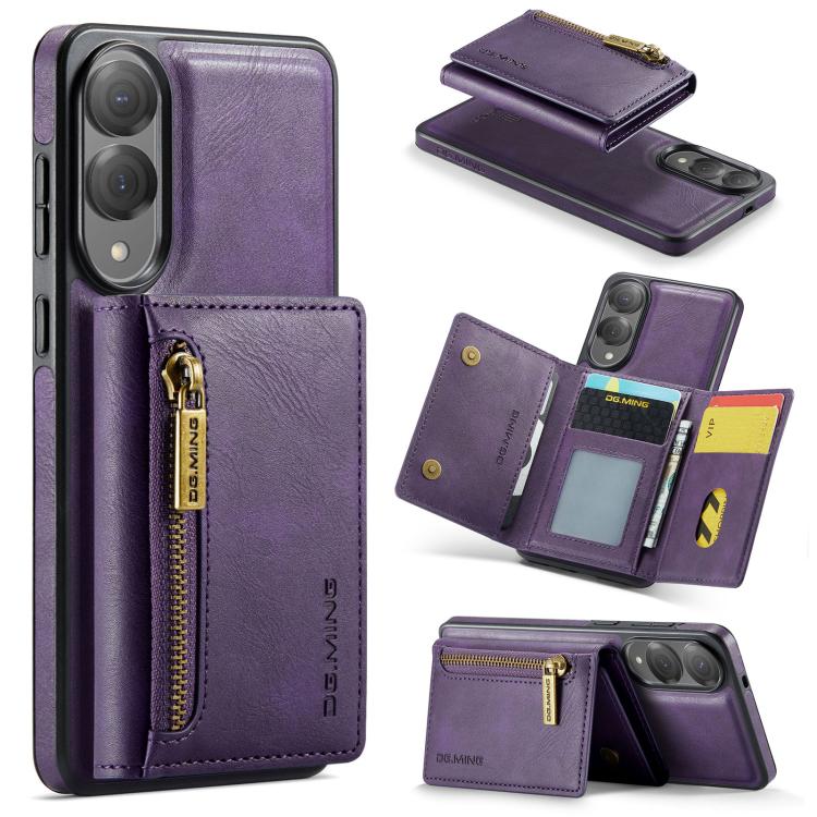 Custodia per telefono in pelle staccabile con scheda multipla RFID serie DG.MING M5, For Samsung Galaxy S25 Edge 5G, For Galaxy S25 5G, For Galaxy S25+ 5G, For Samsung Galaxy S25 Ultra 5G