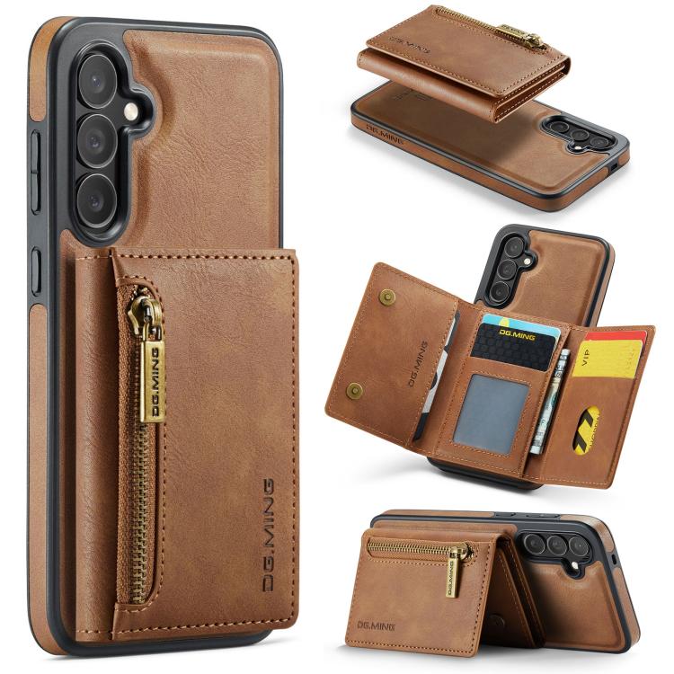 Custodia per telefono in pelle staccabile con scheda multipla RFID serie DG.MING M5, For Galaxy S26+ 5G, For Galaxy S26 Ultra 5G, For Galaxy S26 5G, For Samsung Galaxy S25 FE 5G