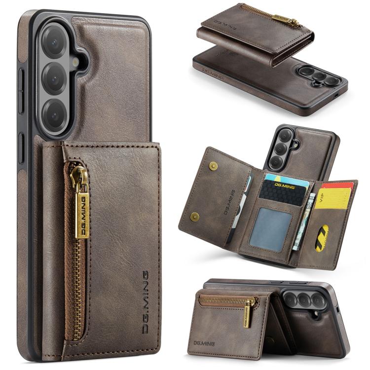 Custodia per telefono in pelle staccabile con scheda multipla RFID serie DG.MING M5, For Galaxy S26+ 5G, For Galaxy S26 Ultra 5G, For Galaxy S26 5G, For Samsung Galaxy S25 FE 5G