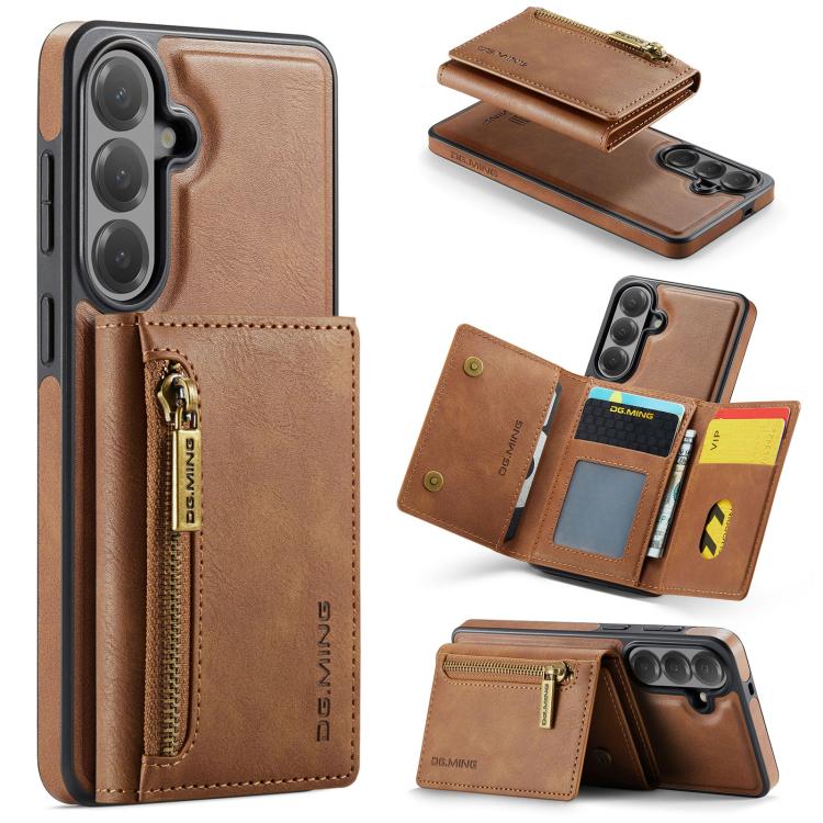 Custodia per telefono in pelle staccabile con scheda multipla RFID serie DG.MING M5, For Galaxy S26+ 5G, For Galaxy S26 Ultra 5G, For Galaxy S26 5G, For Samsung Galaxy S25 FE 5G