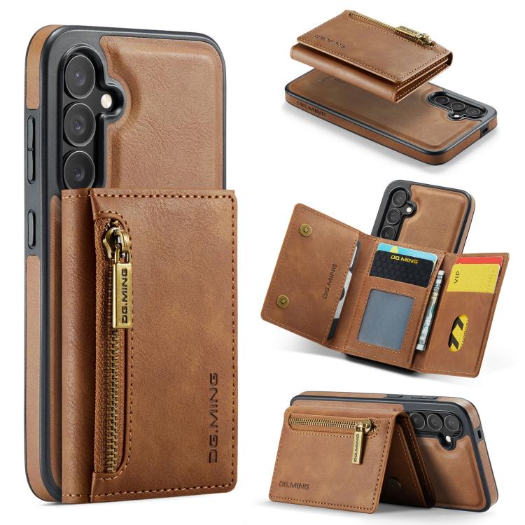 Custodia per telefono in pelle staccabile con scheda multipla RFID serie DG.MING M5, For Samsung Galaxy S25 Edge 5G, For Galaxy S25 5G, For Galaxy S25+ 5G, For Samsung Galaxy S25 Ultra 5G