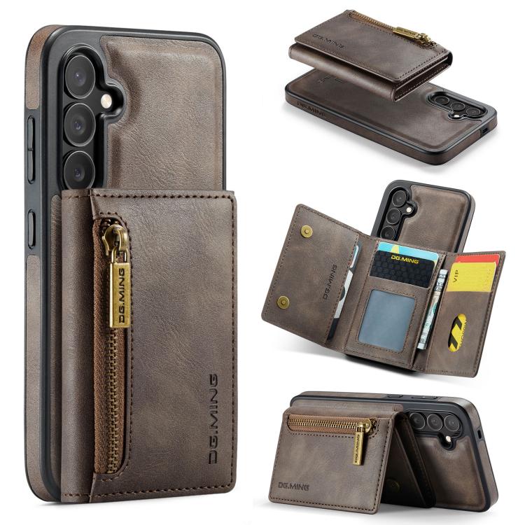 Custodia per telefono in pelle staccabile con scheda multipla RFID serie DG.MING M5, For Samsung Galaxy S25 Edge 5G, For Galaxy S25 5G, For Galaxy S25+ 5G, For Samsung Galaxy S25 Ultra 5G