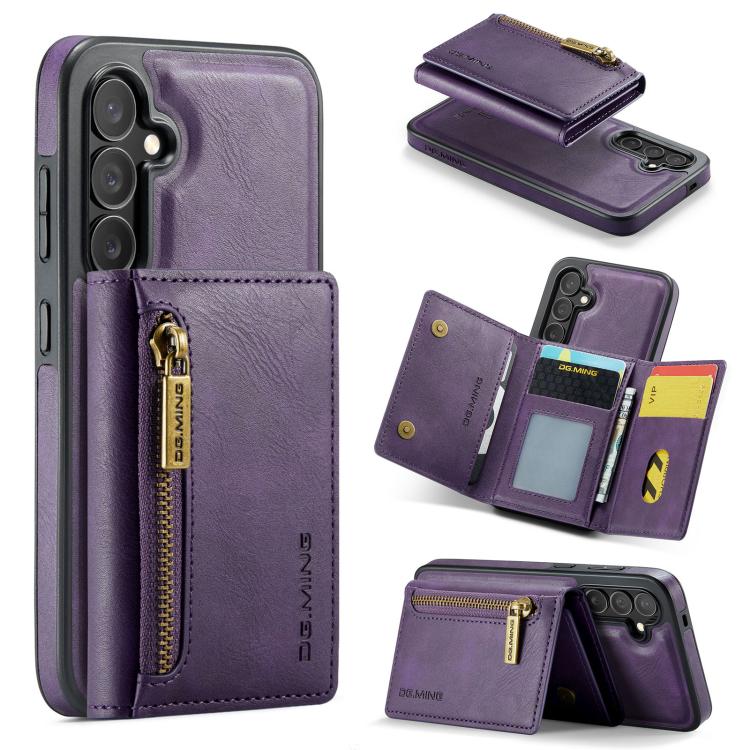 Custodia per telefono in pelle staccabile con scheda multipla RFID serie DG.MING M5, For Samsung Galaxy S25 Edge 5G, For Galaxy S25 5G, For Galaxy S25+ 5G, For Samsung Galaxy S25 Ultra 5G