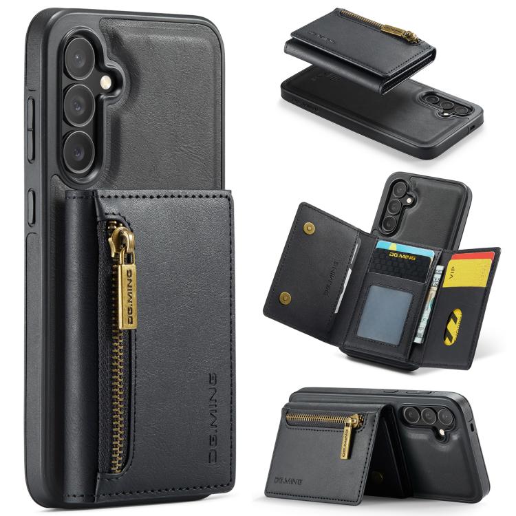 Custodia per telefono in pelle staccabile con scheda multipla RFID serie DG.MING M5, For Samsung Galaxy S25 Edge 5G, For Galaxy S25 5G, For Galaxy S25+ 5G, For Samsung Galaxy S25 Ultra 5G