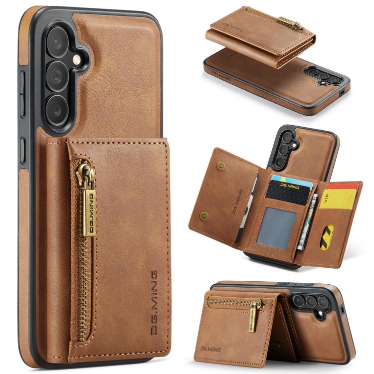 Custodia per telefono in pelle staccabile con scheda multipla RFID serie DG.MING M5, For Samsung Galaxy S25 Edge 5G, For Galaxy S25 5G, For Galaxy S25+ 5G, For Samsung Galaxy S25 Ultra 5G