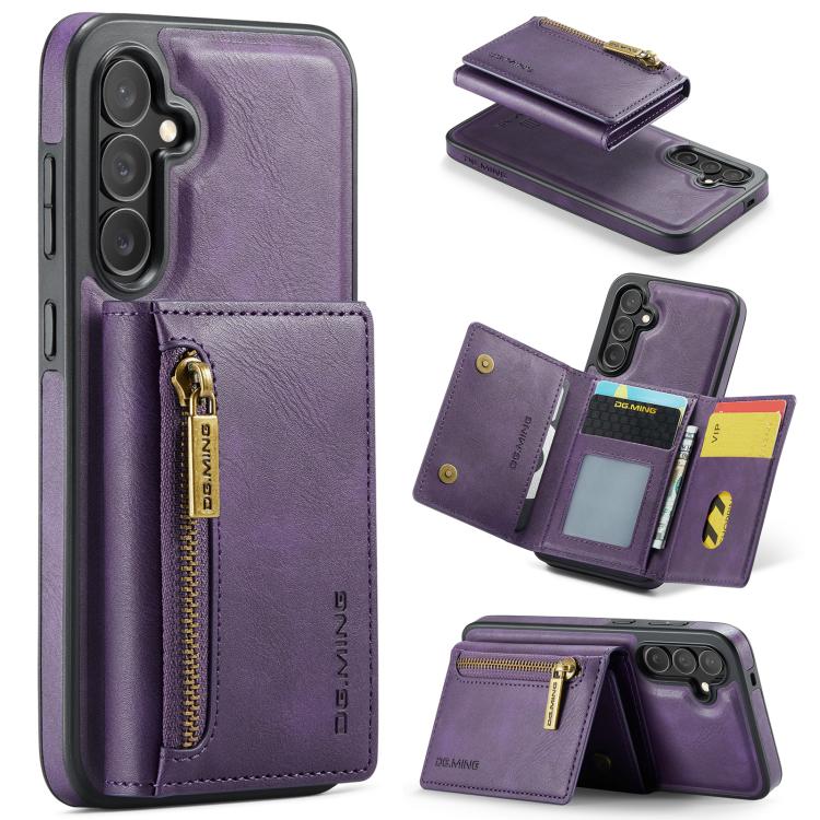 Custodia per telefono in pelle staccabile con scheda multipla RFID serie DG.MING M5, For Samsung Galaxy S25 Edge 5G, For Galaxy S25 5G, For Galaxy S25+ 5G, For Samsung Galaxy S25 Ultra 5G