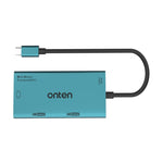 Adattatore Onten M206 4 in 1 Tipo C a doppio HDMI VGA 3,5 mm