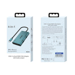 Adattatore Onten M206 4 in 1 Tipo C a doppio HDMI VGA 3,5 mm