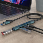 Onten UCA9703S Docking station USB 3.0 4 in 2 + da tipo C a 3 tipi C + HUB USB, UCA9703S, UCA9703