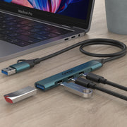 Onten UCA9703S Docking station USB 3.0 4 in 2 + da tipo C a 3 tipi C + HUB USB, UCA9703S, UCA9703