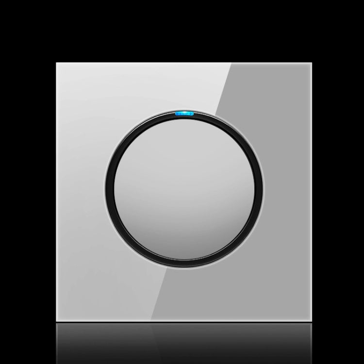 Pannello interruttori in vetro temperato LED rotondo da 86 mm, vetro rotondo grigio, One Open Dual Control, Two Billing Control, Two Open Dual Control, Three Billing Control, Three Open Dual Control, Four Billing Control, Four Open Dual Control��������...