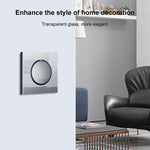 Pannello interruttori vetro temperato LED 86 mm grigio