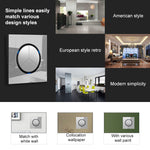 Pannello interruttori vetro temperato LED 86 mm grigio