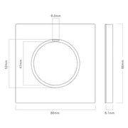 Pannello interruttori in vetro temperato LED rotondo da 86 mm, vetro rotondo grigio, One Open Dual Control, Two Billing Control, Two Open Dual Control, Three Billing Control, Three Open Dual Control, Four Billing Control, Four Open Dual Control        ...