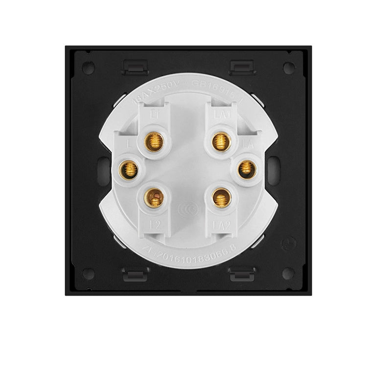 Pannello interruttori vetro temperato LED 86 mm grigio