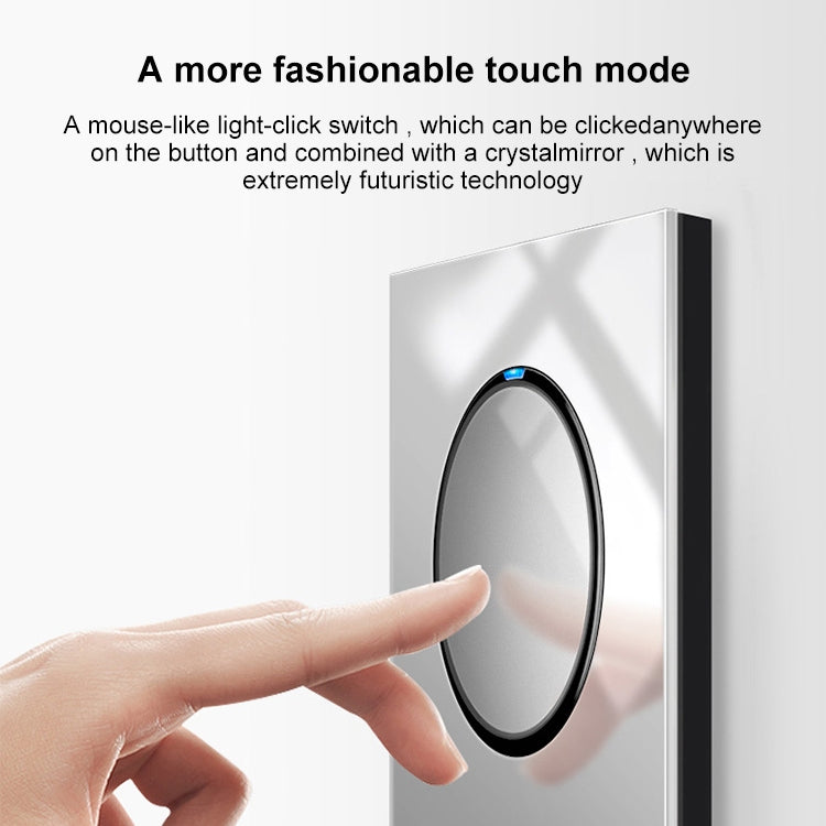 Pannello interruttori in vetro temperato LED rotondo da 86 mm, vetro rotondo grigio, One Open Dual Control, Two Billing Control, Two Open Dual Control, Three Billing Control, Three Open Dual Control, Four Billing Control, Four Open Dual Control        ...