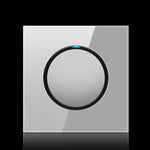 Pannello interruttori vetro temperato LED 86 mm grigio