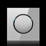 Pannello interruttori vetro temperato LED 86 mm grigio