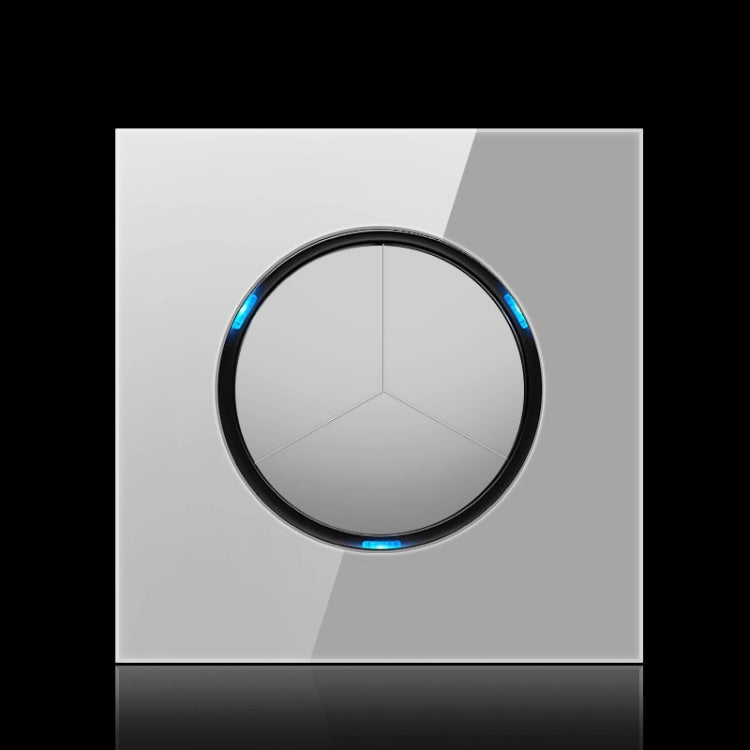Pannello interruttori vetro temperato LED 86 mm grigio