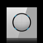 Pannello interruttori vetro temperato LED 86 mm grigio