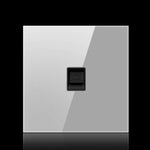 Pannello interruttori vetro temperato LED 86 mm grigio
