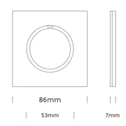 Pannello interruttori in vetro temperato LED rotondo da 86 mm, vetro rotondo dorato, One Open Dual Control, Two Billing Control, Two Open Dual Control, Three Billing Control, Three Open Dual Control, Four Billing Control, Four Open Dual Control        ...