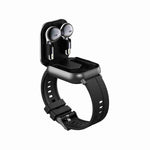 Orologio intelligente con cinturino in silicone per auricolare Bluetooth D8 da 2,01 pollici 2 in 1, supporto monitoraggio sanitario / NFC, Silicone Band (Black), Silicone Band (Beige)