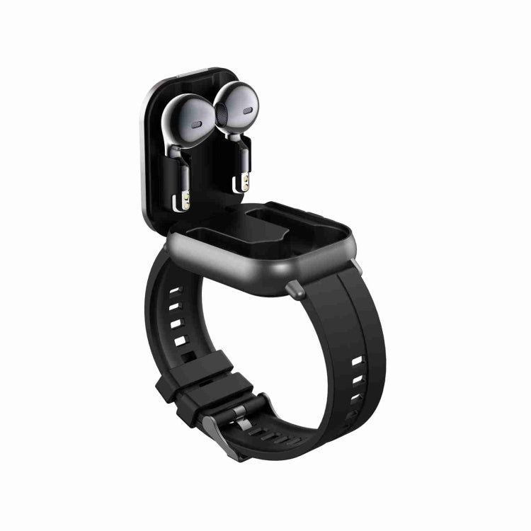 Orologio intelligente con cinturino in silicone per auricolare Bluetooth D8 da 2,01 pollici 2 in 1, supporto monitoraggio sanitario / NFC, Silicone Band (Black), Silicone Band (Beige)