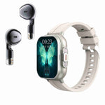 Orologio intelligente con cinturino in silicone per auricolare Bluetooth D8 da 2,01 pollici 2 in 1, supporto monitoraggio sanitario / NFC, Silicone Band (Black), Silicone Band (Beige)