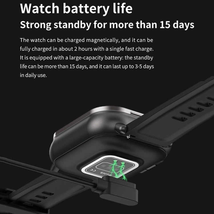 D8 2.01 pollici 2 in 1 auricolare Bluetooth orologio intelligente con cinturino in acciaio, supporto monitoraggio sanitario / NFC, Steel Band (Black), Steel Band (Silver)