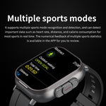 D8 2.01 pollici 2 in 1 auricolare Bluetooth orologio intelligente con cinturino in acciaio, supporto monitoraggio sanitario / NFC, Steel Band (Black), Steel Band (Silver)