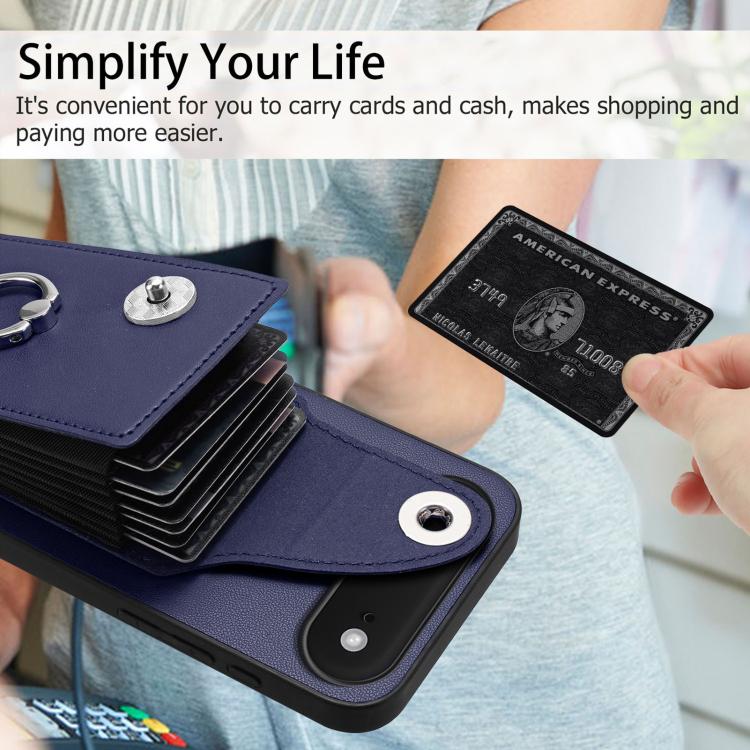 Custodia per telefono con porta carte per organo, For iPhone Air, For iPhone 16 Pro Max, For iPhone 16 Pro, For iPhone 16 Plus