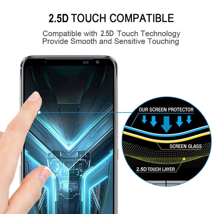 Pellicola in vetro temperato a schermo intero con colla completa, For Asus Rog Phone 3