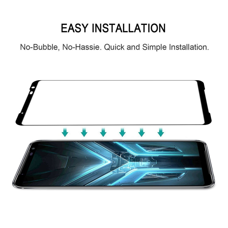 Pellicola in vetro temperato a schermo intero con colla completa, For Asus Rog Phone 3