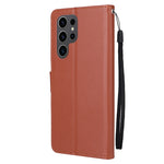 Custodia per cellulare multifunzionale in pelle con chiusura orizzontale con tre slot per schede, For Samsung Galaxy S24 Ultra 5G, For Samsung Galaxy S24+ 5G, For Samsung Galaxy S24 5G, For Samsung Galaxy A05s