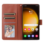 Custodia per cellulare multifunzionale in pelle con chiusura orizzontale con tre slot per schede, For Samsung Galaxy S24 Ultra 5G, For Samsung Galaxy S24+ 5G, For Samsung Galaxy S24 5G, For Samsung Galaxy A05s