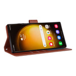 Custodia per cellulare multifunzionale in pelle con chiusura orizzontale con tre slot per schede, For Samsung Galaxy S24 Ultra 5G, For Samsung Galaxy S24+ 5G, For Samsung Galaxy S24 5G, For Samsung Galaxy A05s
